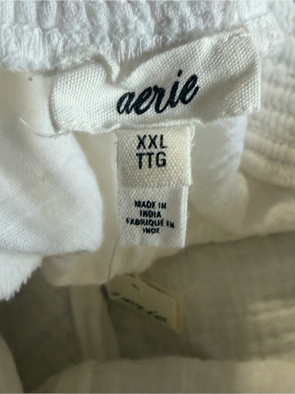 Aerie Gauzy High Waisted Shorts White XXL NWT" - Picture 5 of 11